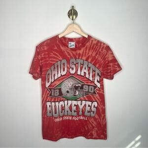 47 Ohio State Buckeyes Red Tie Dye Retro Graphic Tee